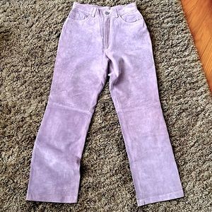 Suede lavender pants like new!